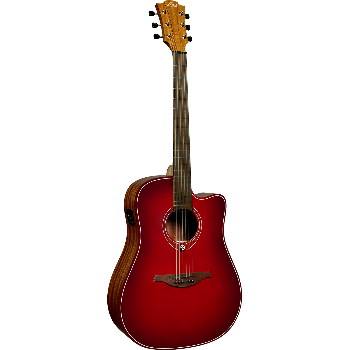Lag Tramontane Special Edition Electro-Acoustic Dreadnought Guitar with Cutaway | Red