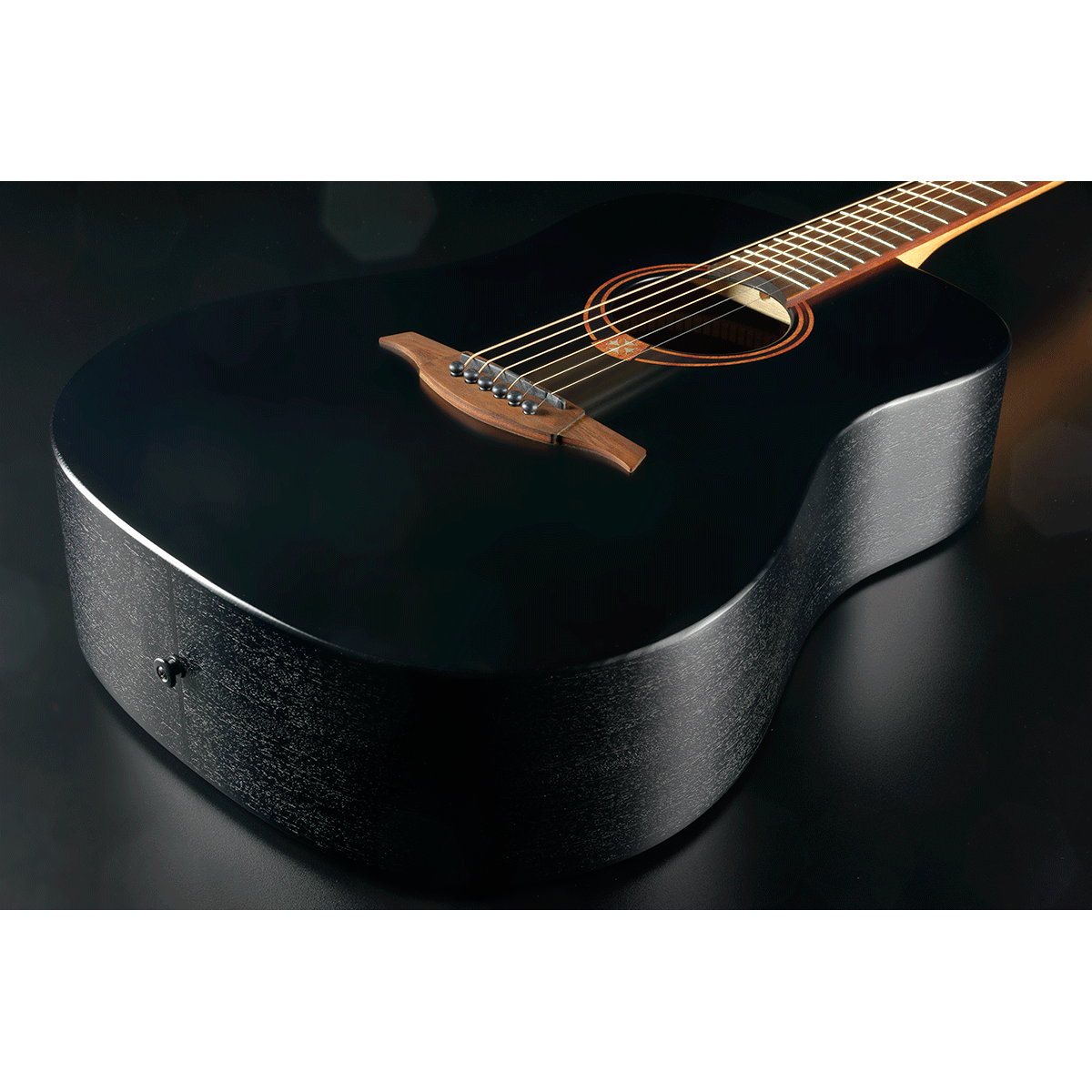 Steel Strings Acoustic Guitar Tramontane 70 by Lâg | T70D-BLS Dreadnought | Black
