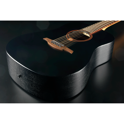 Steel Strings Acoustic Guitar Tramontane 70 by Lâg | T70D-BLS Dreadnought | Black