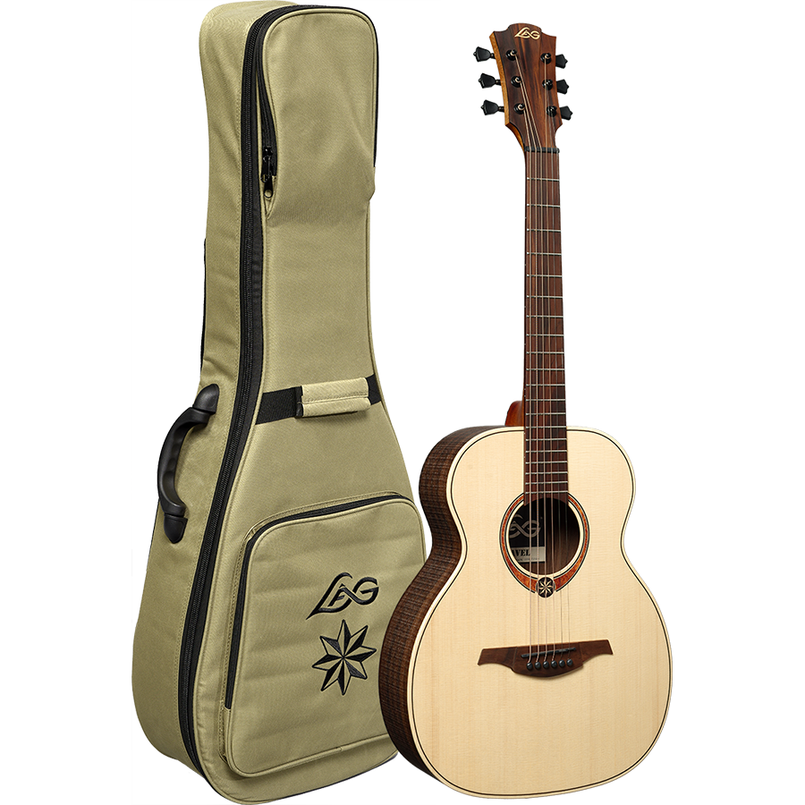 ​Sauvage Travel Acoustic Guitar by Lâg | Includes Case | GLA TRAVEL-SPS | Solid Spruce