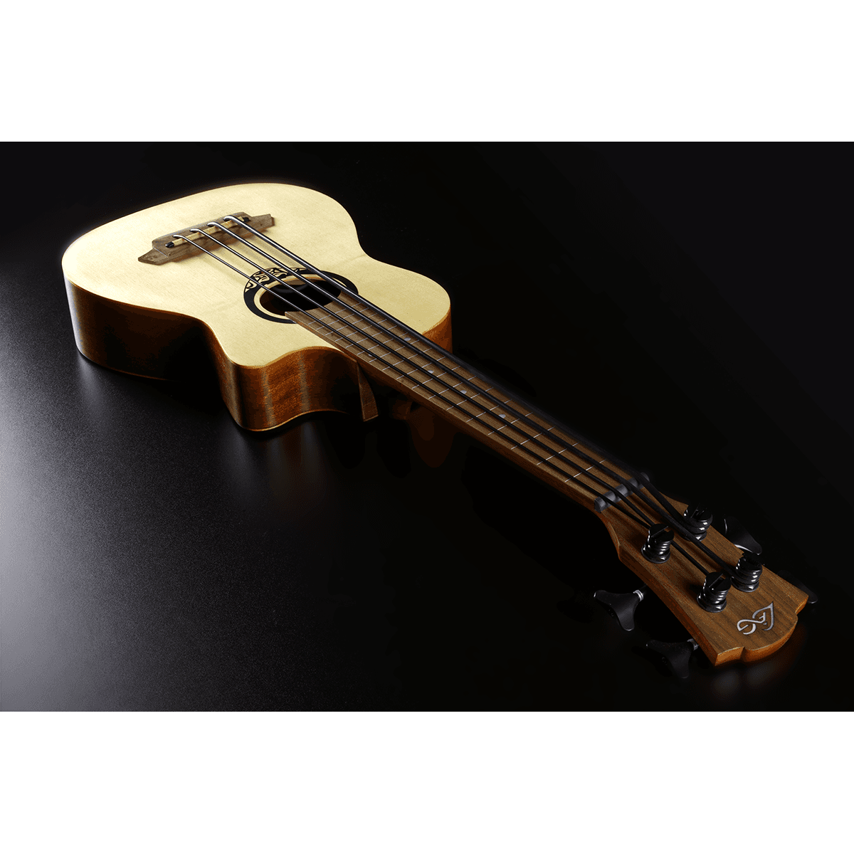 Lag TKB150FCE Electro-Acoustic Bass Ukulele | Mahogany Back and Sides | Included Gig Bag