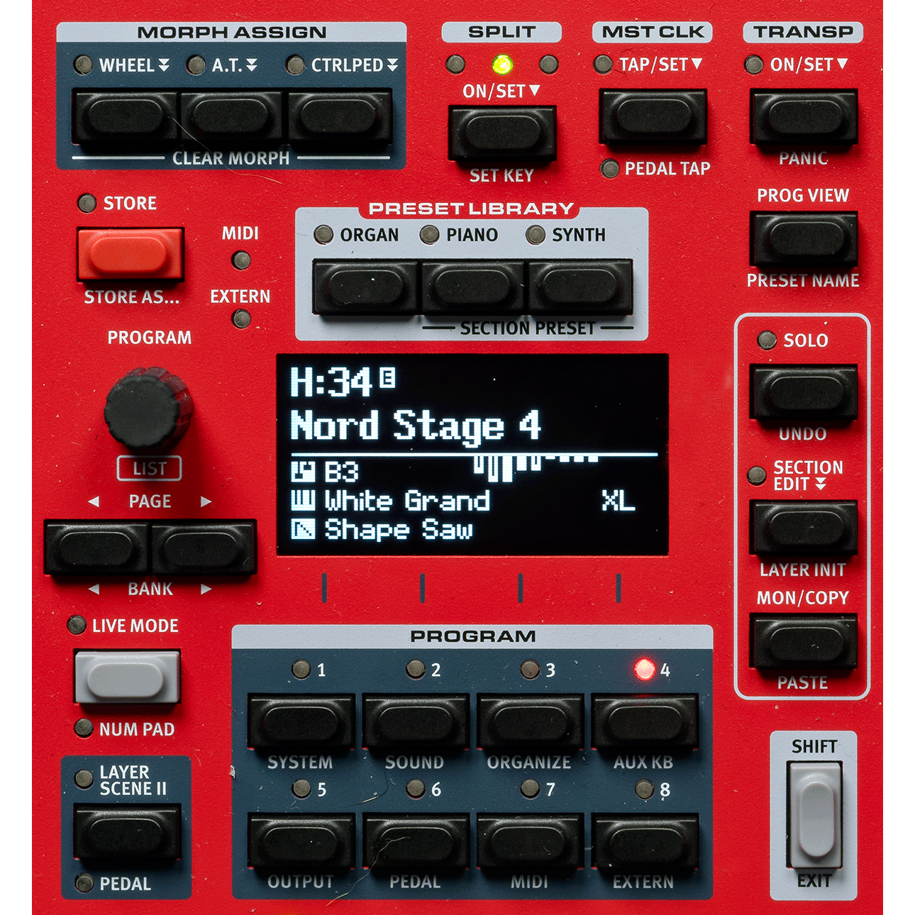 Nord Stage 4 Compact | 73-Key Semi-Weighted Waterfall Triple Sensor Keybed