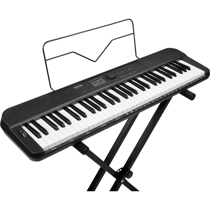 NUX NEK-100 61-Key Digital Piano | Semi-Weighted Keyboard | with Included Bluetooth Module | Black