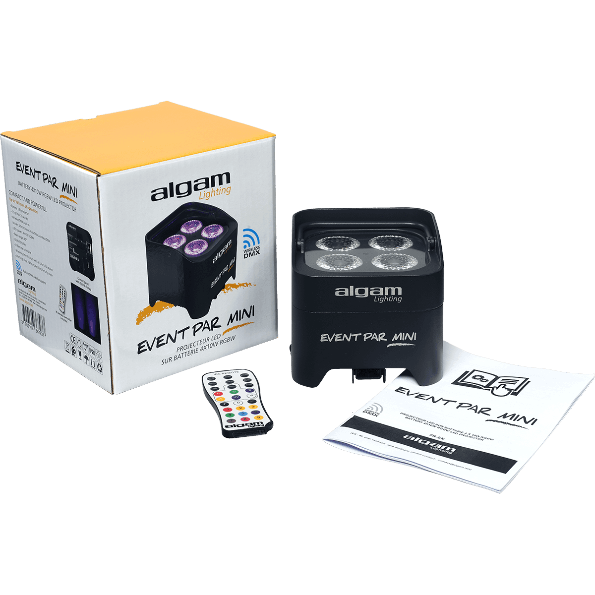 Algam Lighting Eventpar Mini | Battery Powered | 4 x 10W RGBW LEDs