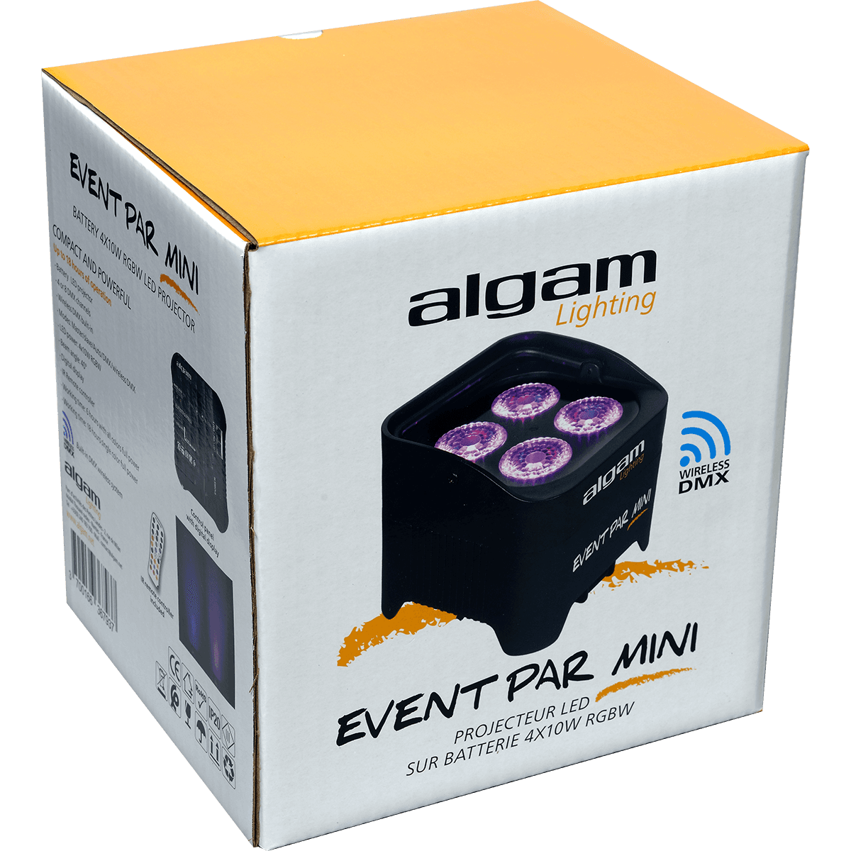 Algam Lighting Eventpar Mini | Battery Powered | 4 x 10W RGBW LEDs