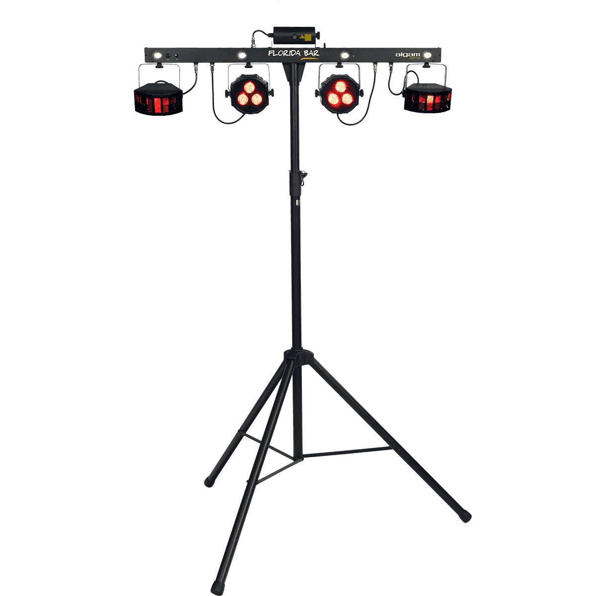 Complete Lighting Package | 2 LED PARs, 2 Derby Effect Projectors by Algam Lighting | Florida-Bar