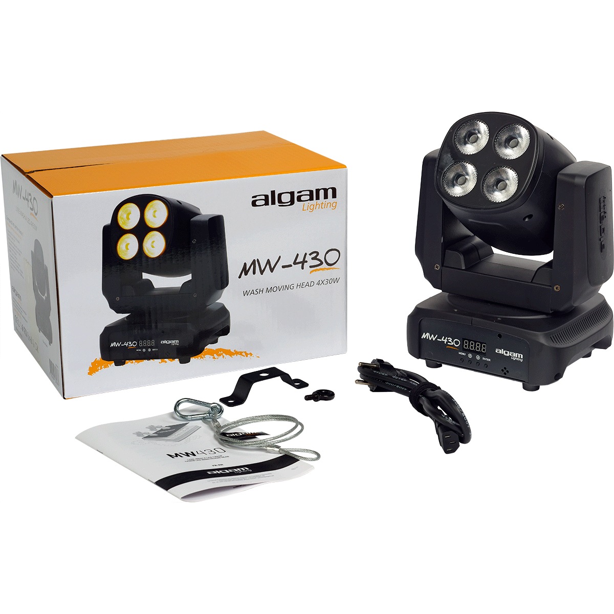 Algam Lighting MW-430 | 4 x 30W RGBW LED  |  Wash Moving Head | Rich and Dense Light