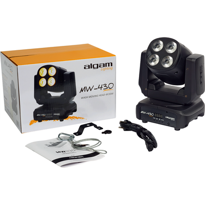 Algam Lighting MW-430 | 4 x 30W RGBW LED  |  Wash Moving Head | Rich and Dense Light