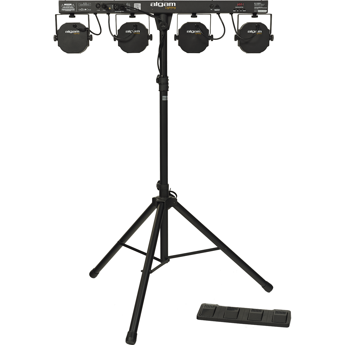 Algam Lighting Stagebar II | 2 in 1 LED Spotlight on a Stand with Foot Controller