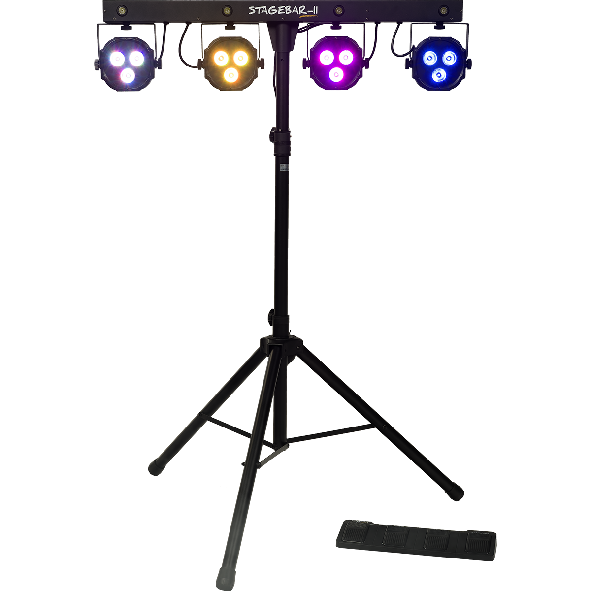 Algam Lighting Stagebar II | 2 in 1 LED Spotlight on a Stand with Foot Controller