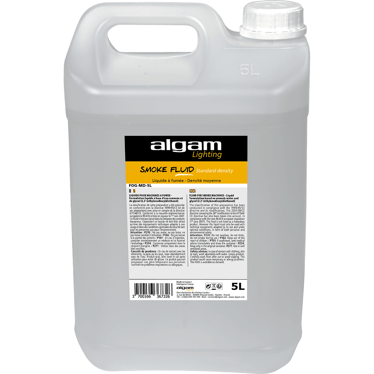 Algam Lighting FOG-MD-5L | Smoke Liquid Medium Density 5L