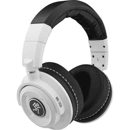 Mackie MC-350 Arctic White Limited Edition Professional Closed-back Studio Headphones | 50mm Transducer | Padded Headband | Travel Case | SMK MC-350-LTD-WHT