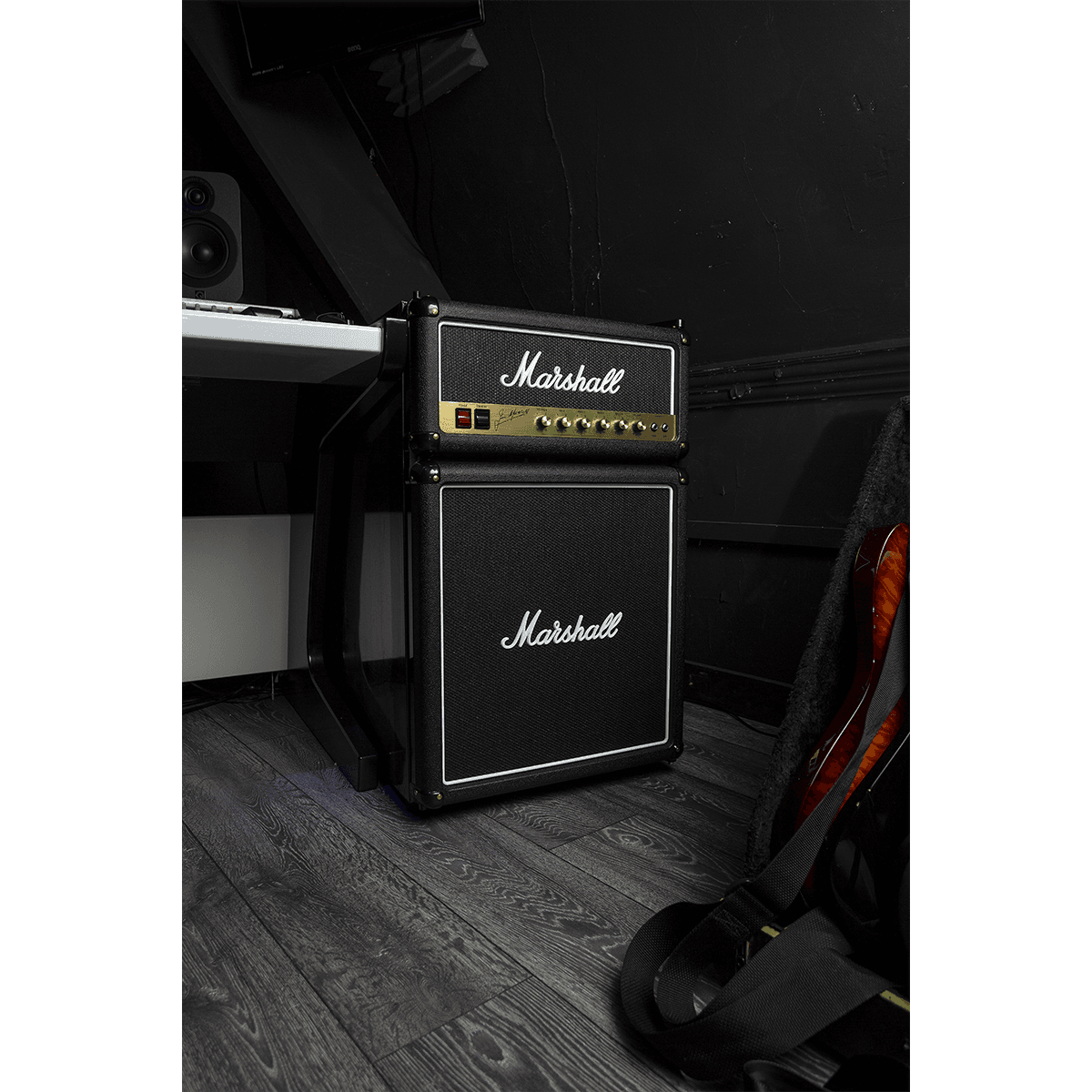 Marshall Fridge 4.4 | With Freezer Compartment | Arctic Blue LED Lights | 126 Litre Capacity | Perfect for the Studio, Office or Bar