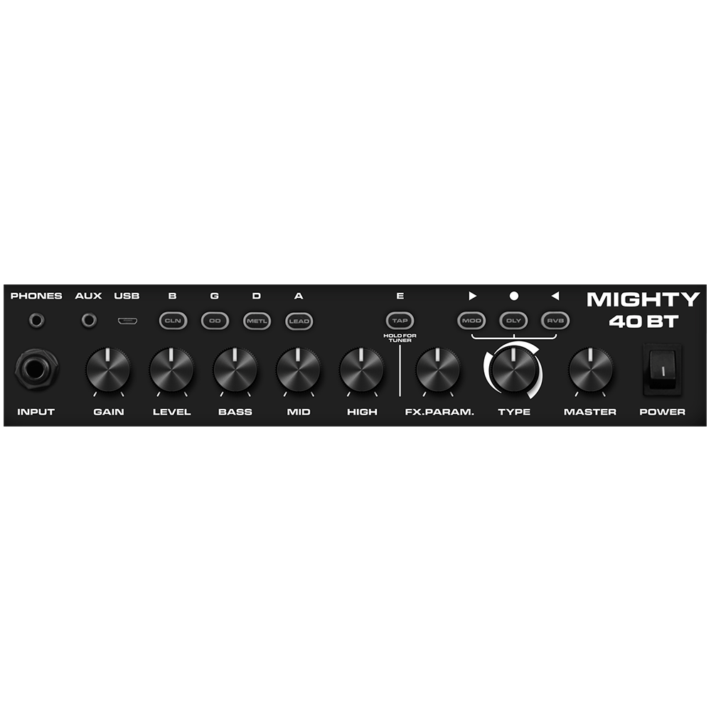 MIGHTY-40-BT by NUX | Portable 40 Watt Guitar Amplifier | 10” Speaker | Bluetooth Control