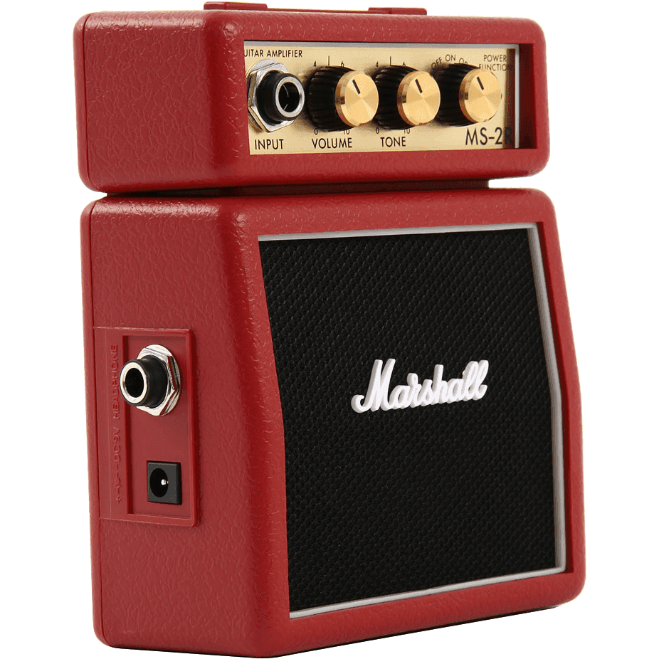 Marshall MS2R Micro Stack Amp | Red | Battery Powered | Take it Anywhere