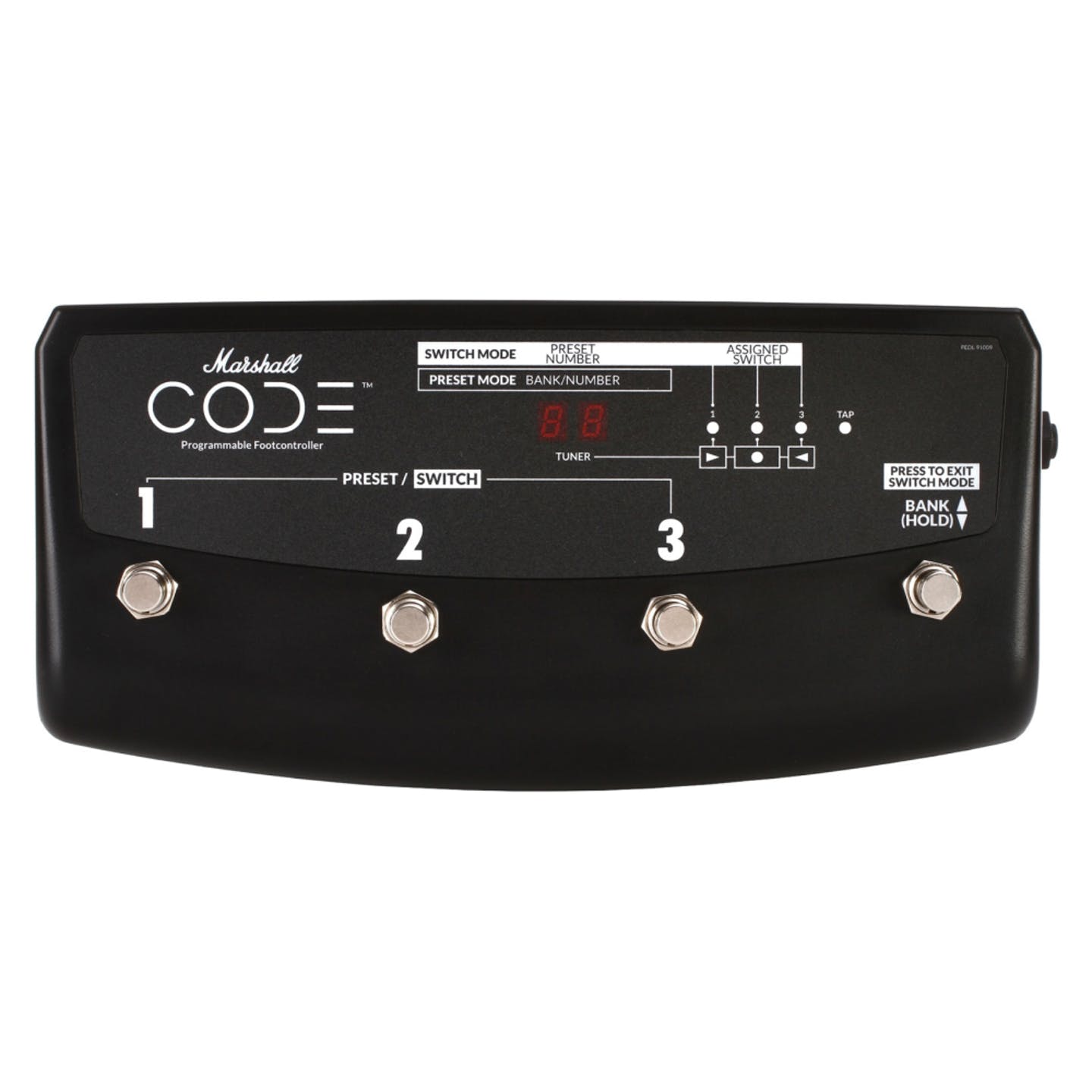 Marshall PEDL-91009 | 4-way Footswitch for CODE | Programmable Footcontroler