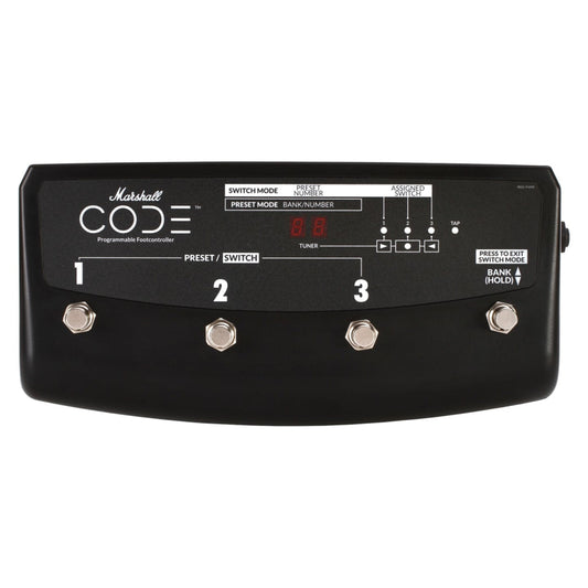 Marshall PEDL-91009 | 4-way Footswitch for CODE | Programmable Footcontroler