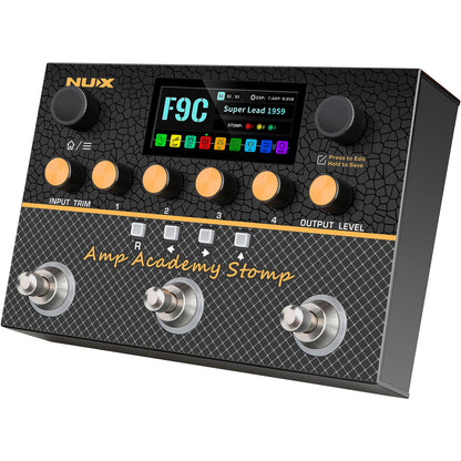NUX Amp Academy Stomp Modeling Guitar Processor | Stereo Amp Modeler
