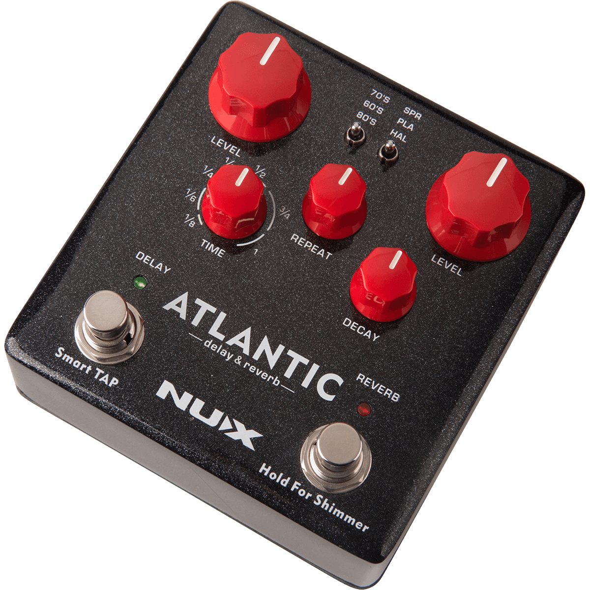 Atlantic Delay and Reverb Pedal | MNU ATLANTIC by NUX | Versatile Reverbs and emmulation of sounds from the 60's to modern