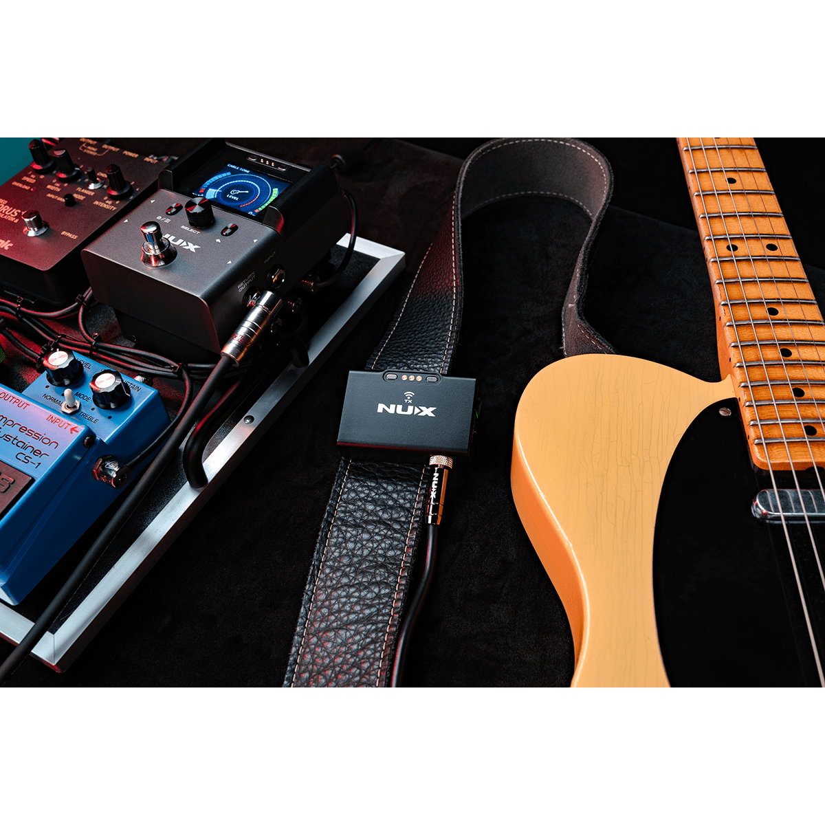 NUX B8 Wireless Guitar System for Pedalboard | Tuner and Boost Pedal