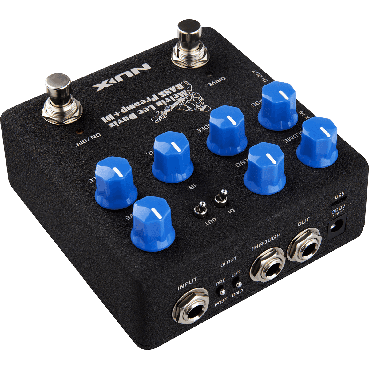 Melvin Lee Davis Bass Preamp + DI StompBox by NUX | Cabinet Simulator | MNU BASSPREAMP | NBP-5