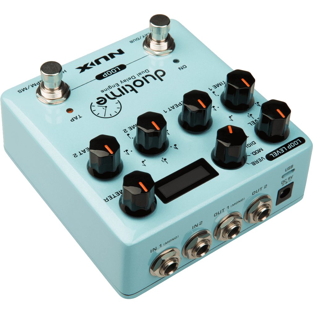 NUX Duotime Stereo Delay by NUX | Independent Time/ Subdividsions | MNU DUOTIME by NUX | NDD-6