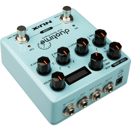 NUX Duotime Stereo Delay by NUX | Independent Time/ Subdividsions | MNU DUOTIME by NUX | NDD-6