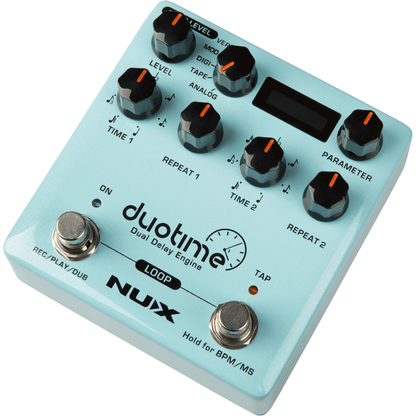 NUX Duotime Stereo Delay by NUX | Independent Time/ Subdividsions | MNU DUOTIME by NUX | NDD-6