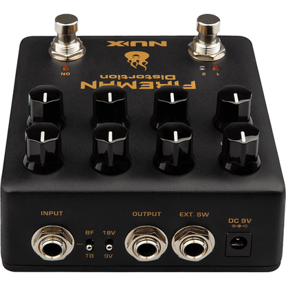 Fireman Distortion Pedal by NUX | MNU FIREMAN by NUX | Fully Analog | NDS-5