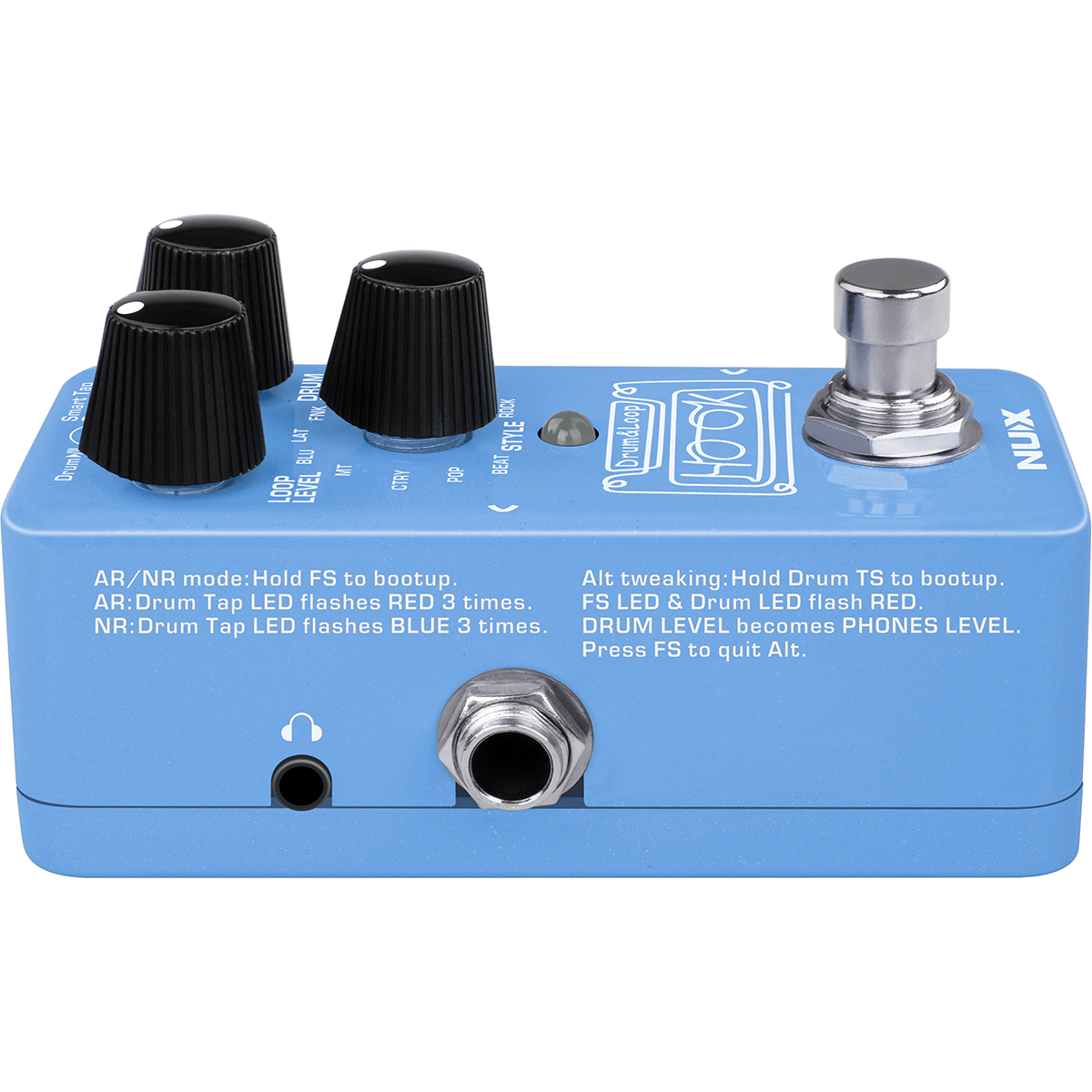 NUX Hook Drum & Loop Electric Guitar Pedal | Looper and Rhythm Box