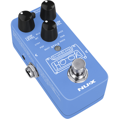 NUX Hook Drum & Loop Electric Guitar Pedal | Looper and Rhythm Box