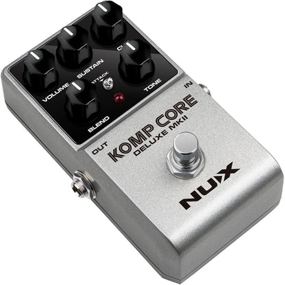 NUX Komp Core Deluxe MK2 Compressor Pedal for Guitar | Suitable for Bass and Keyboard