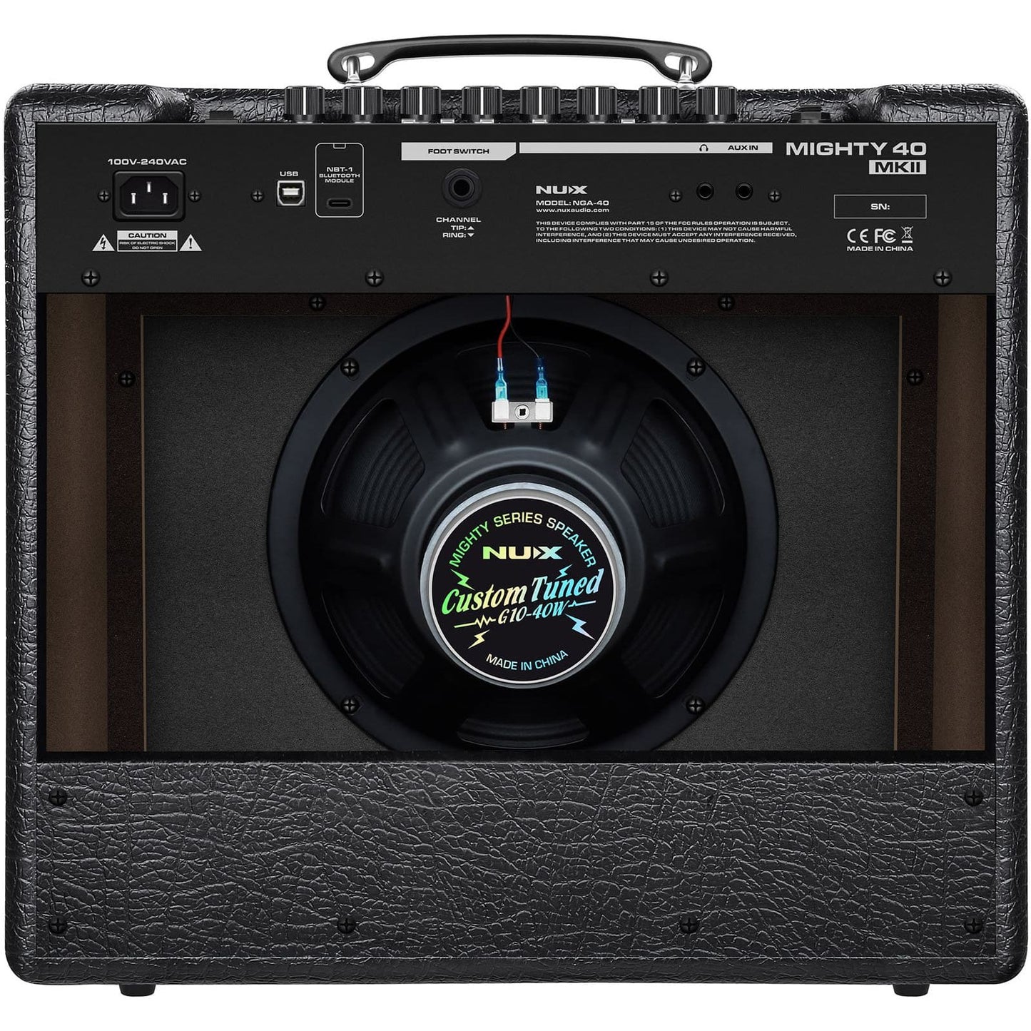 NUX Mighty40 MK2 | 40 Watt Electric Guitar Amplifier | Bluetooth and USB Connectivity