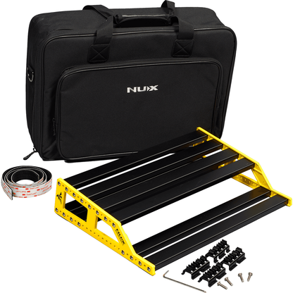 Bumblebee Pedal Board with Carry Bag by NUX | Lightweight | Large | MNU NPB-L