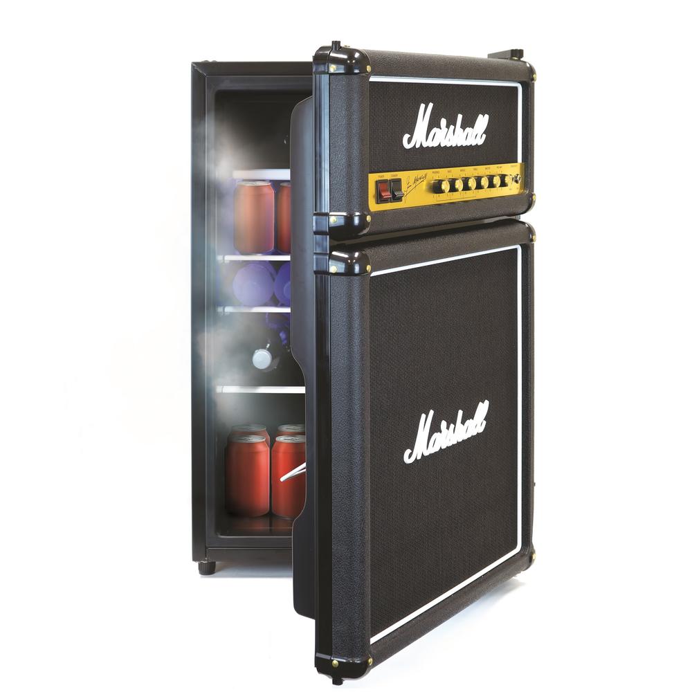 Marshall Fridge 4.4 | With Freezer Compartment | Arctic Blue LED Lights | 126 Litre Capacity | Perfect for the Studio, Office or Bar