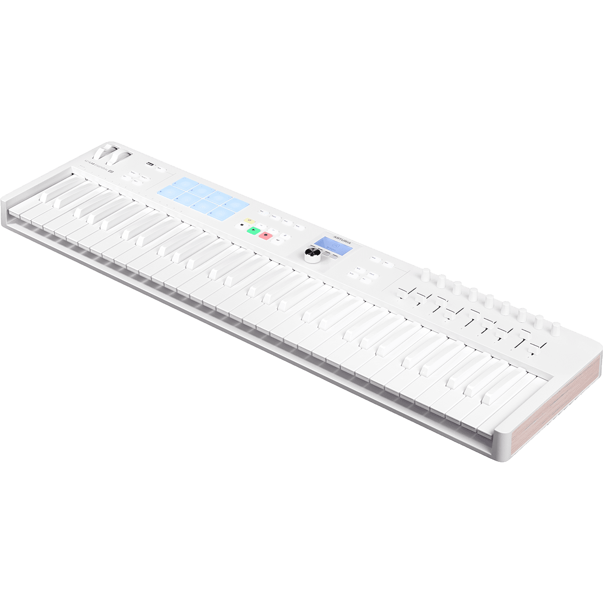 Arturia Essential 61 mk3 MIDI Keyboard Controller | with DAW Functionality and Software Bundle | Alpine White | Limited Edition All-White Design