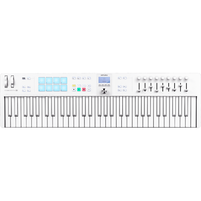 Arturia Essential 61 mk3 MIDI Keyboard Controller | with DAW Functionality and Software Bundle | Alpine White | Limited Edition All-White Design
