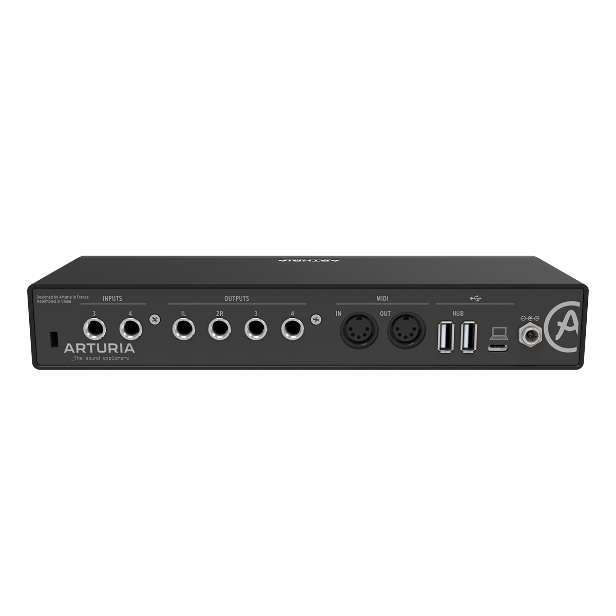 Arturia MinFuse 4 | Black | 4-in/4-out USB-C Audio Interface (USB 2.0 Compatible) |2 Mic/Line/Instrument Preamps | 2 Line Inputs | 5-pin MIDI DIN I/O | Included Software Suite - Mac/PC