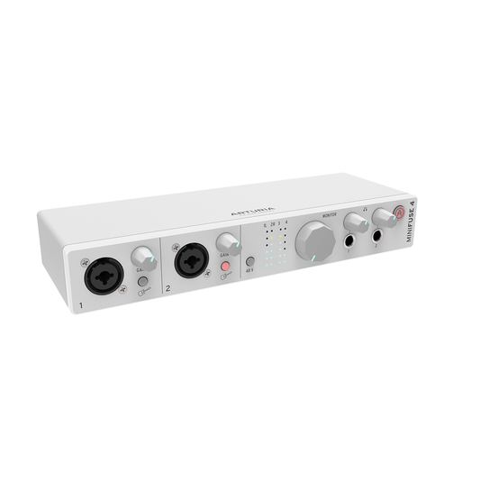 Arturia MinFuse 4 White | 4-in/4-out USB-C Audio Interface (USB 2.0 Compatible) | Included Software Suite - Mac/PC