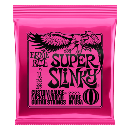 Ernie Ball Super Slinky 2223 Guitar Strings | 9 - 42 | Nickel Wound