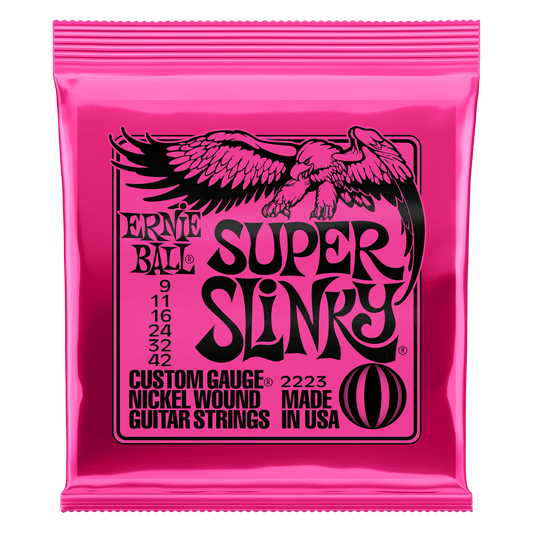 Ernie Ball Super Slinky 2223 Guitar Strings | 9 - 42 | Nickel Wound
