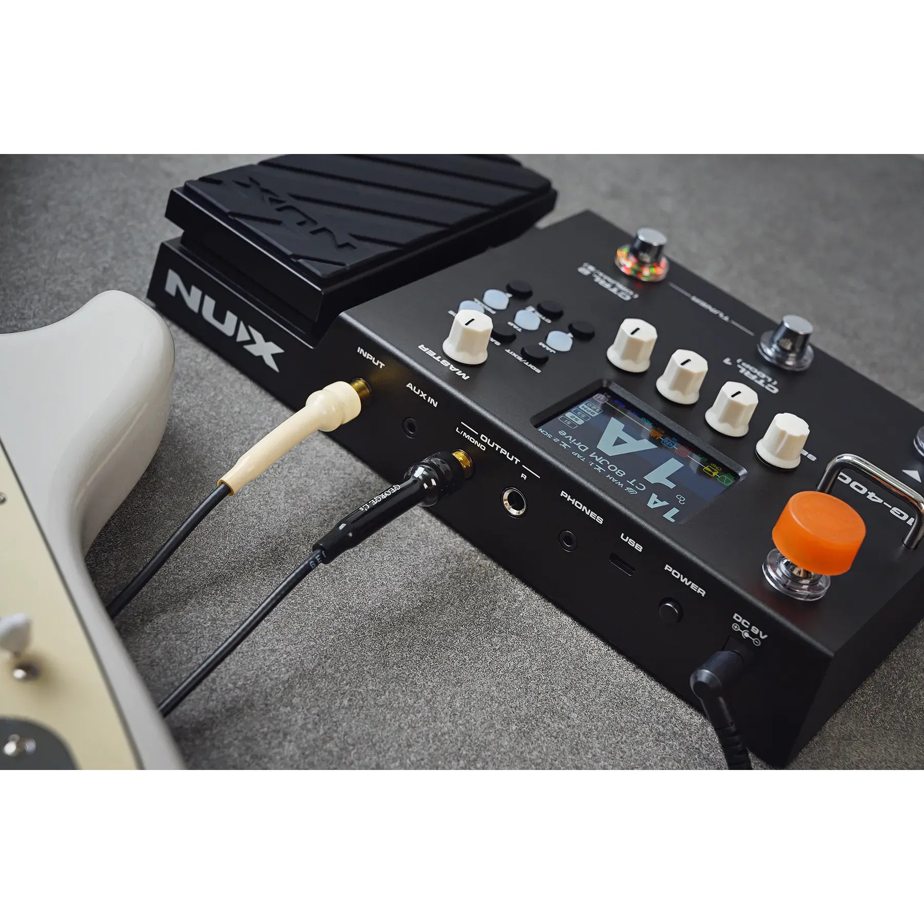 NUX MG-400 Dual DSP Modeling Guitar and Bass Effect Processor Pedal by NUX | Built in Impulse Responses | MNU MG400