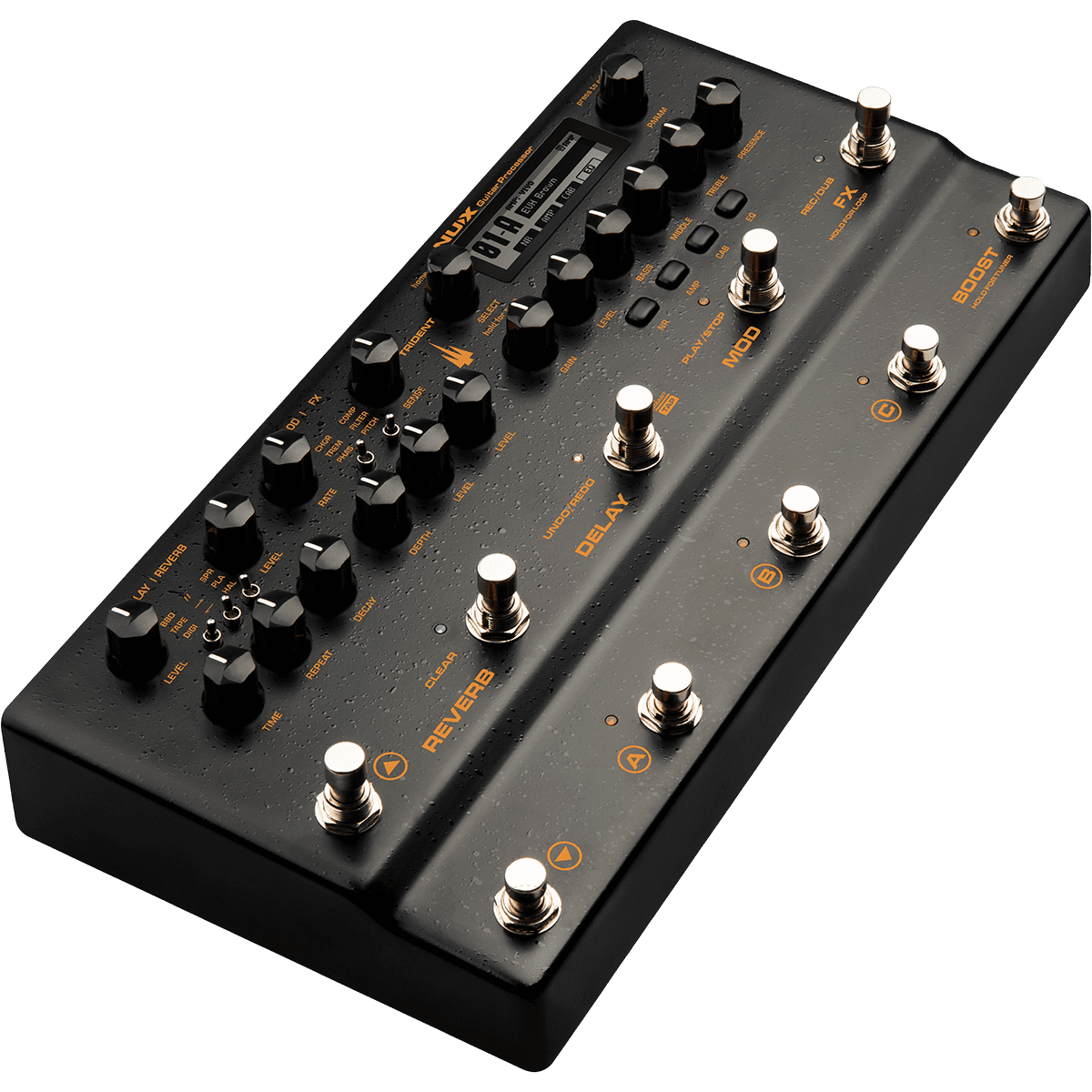NUX Trident Electric Guitar Processor | 27 Cabinet Simulations | 96 Presets