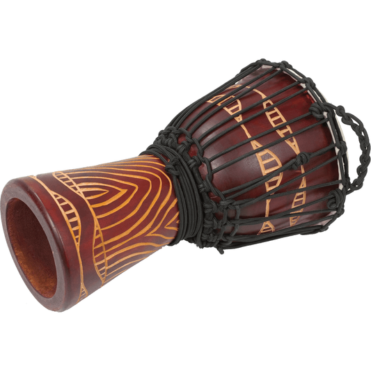 Red Carved Slammer 10" Djembe by Tanga | DA50-8T