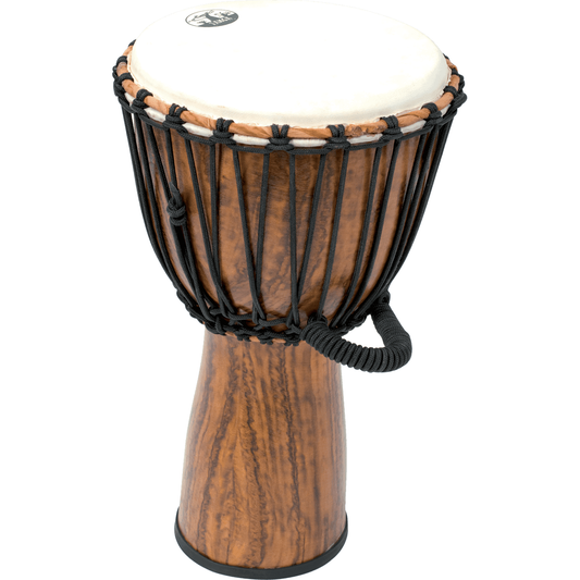 10" PVC Djembe in Wooden Pattern Sarong by Tanga