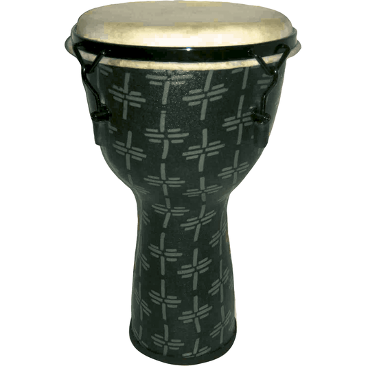 9.5" Fibreglass Djembe | Easily Tuneable | Natural Design by Tanga | TDFIBD95-16LG