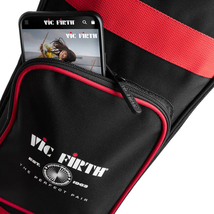 Vic Firth VXSB0042 Drumstick Bag | Black and Red