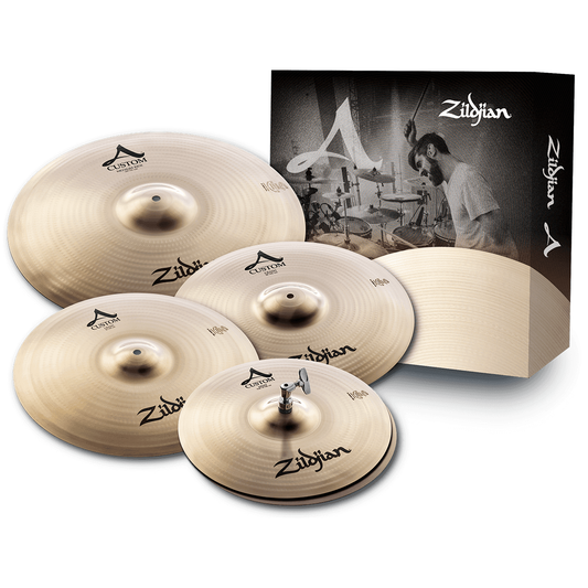 Zildjian A Custom Series A2C4P-I7 Cymbal Pack | 14” A Custom Hi-Hat, 16” A Custom Crash, 18” A Custom Crash, 20” A Custom Medium Ride