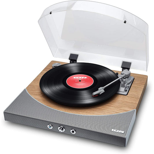 ION Audio Premier LP Wood - Vintage Vinyl Record Player, Built in Speakers, Bluetooth, EZ Vinyl/Tape Converter Software Included