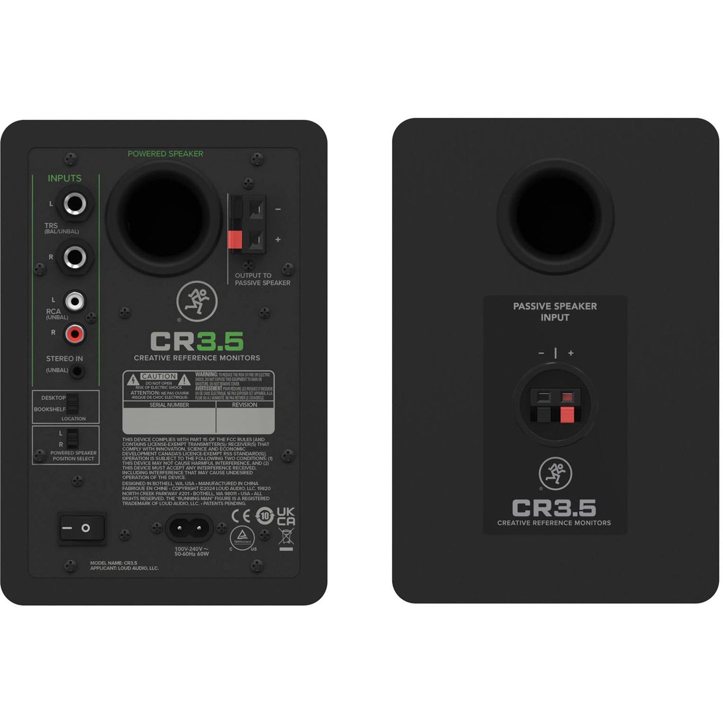 Mackie CR35BT Powered Studio Monitors | 3,5” Speakers with Tone Control and Bluetooth